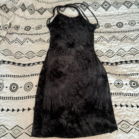 Small Black tie-dyed SHEIN dress with an open back! - Picture 1 of 6